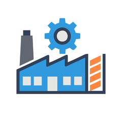 Fototapeta premium Factory with gears and machinery