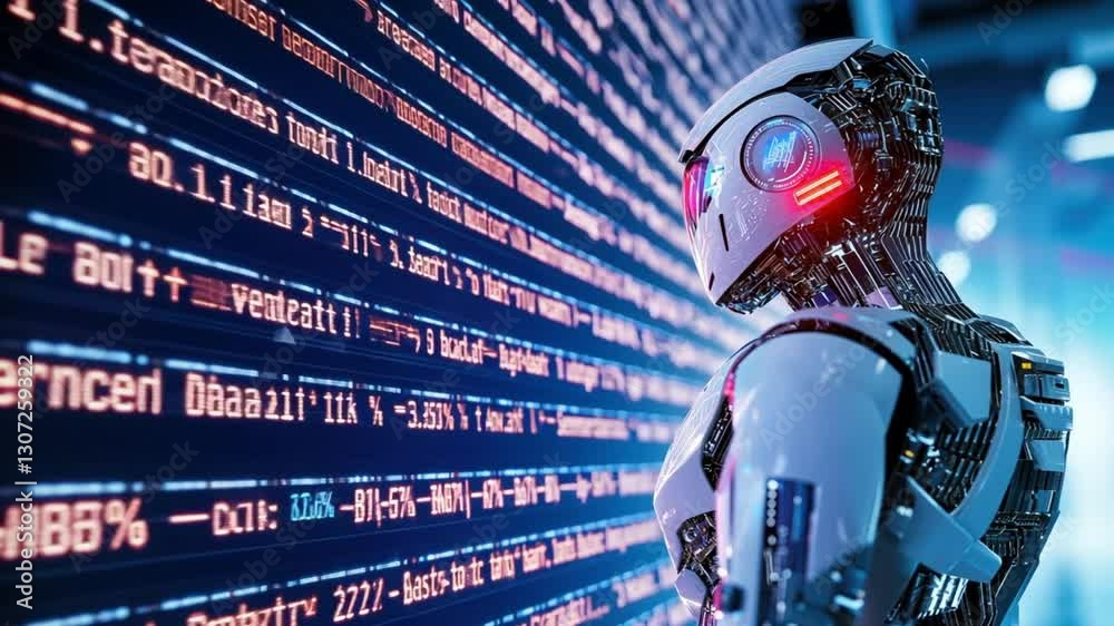 Poster artificial intelligence: robot analyzing code