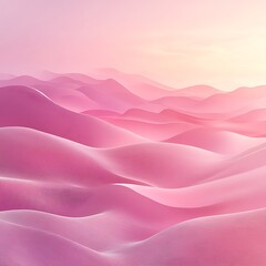 Obraz premium Serene Pink Sandscape Gentle Hills Under Soft Light