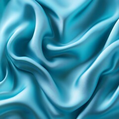 Obraz premium Smooth Aqua Blue Fabric Draped Texture