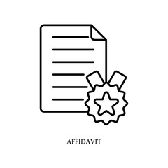 Icon a affidavit, isolated against a clean background.