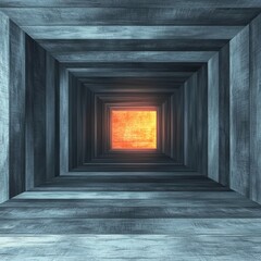 Fototapeta premium Abstract Dark Wooden Tunnel Equirectangular Panorama - A dark, wooden tunnel leading to a warm, inviting light. Symbolizing hope, journey, mystery, transition, and destiny