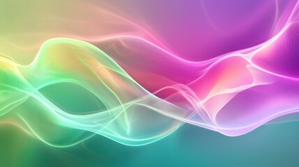 Obraz premium Abstract colorful flowing wavy lines create a beautiful background image