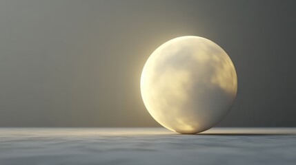 sun, side view, grey solid background, calm sun with diffused rays spreading gently, soft yellow glow.