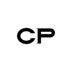 CP monogram logo design letter text name symbol monochrome logotype alphabet character simple logo