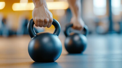 Black Kettlebells For Intense Strength Training Session