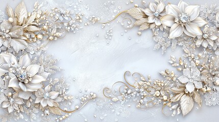 Elegant Floral Background with Decorative Elements