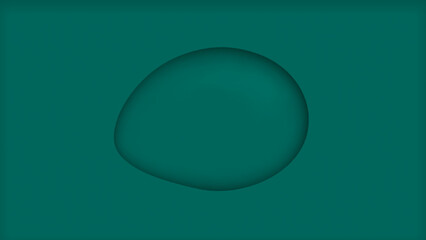 Large abstract drop on dark turquoise for text writing