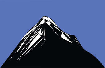 mountain silhouette illustration flat design