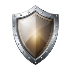 metal shield isolated on white background