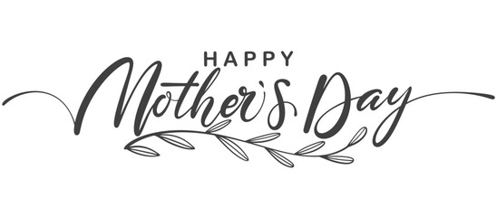 Happy Mothers Day lettering . Handmade calligraphy vector illustration. Mother's day card