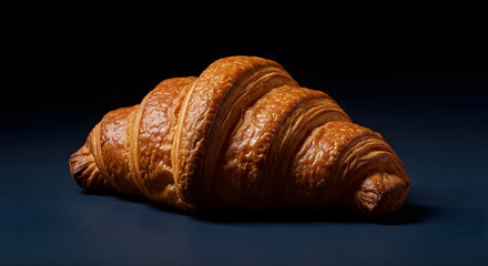 fresh crispy croissant on a plate