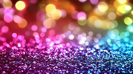 Colorful Glitter Lights Festive Background