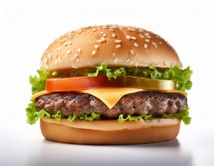 hamburger on a white background