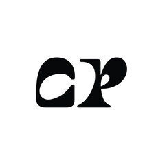 CP monogram logo design letter text name symbol monochrome logotype alphabet character simple logo