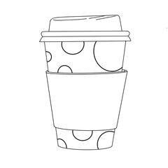 Cup of coffee art line