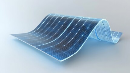 Innovative solar panel design showcasing flexibility and modern aesthetics.