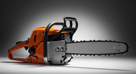 Fototapeta premium Gas Powered Chainsaw Studio Shot