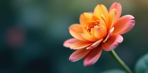 Fototapeta premium Single flower with soft focus and subtle color gradient, flower closeup, colorful, texture