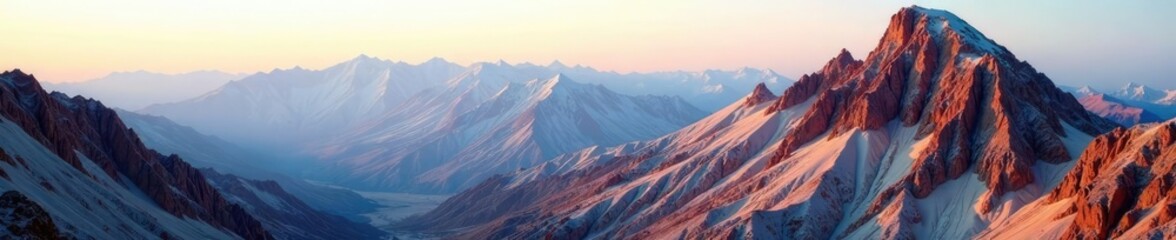 Naklejka premium layered mountain formation with intricate crevices, rugged peaks, layered rock