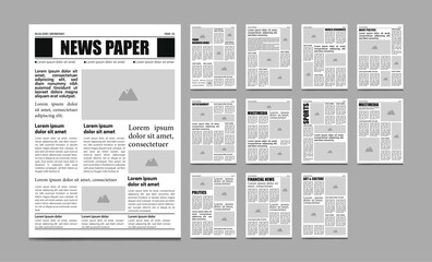 Newspaper Template Design, old newspaper and daily newspaper, news