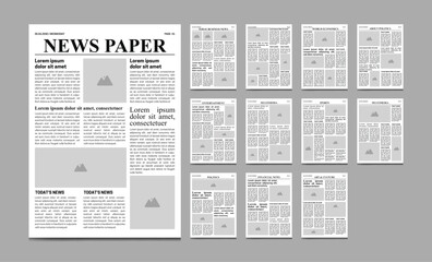 Newspaper Template Design, old newspaper and daily newspaper