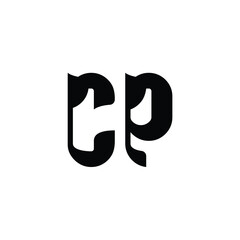 CP monogram logo design letter text name symbol monochrome logotype alphabet character simple logo