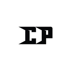 CP monogram logo design letter text name symbol monochrome logotype alphabet character simple logo
