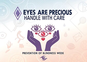 Obraz premium Prevention of Blindness Week Poster, Prevention of Blindness Week Banner 