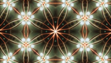 Fototapeta premium Cybersecurity threats malware intrusion detection concept. Abstract geometric pattern with luminous elements and intricate designs.