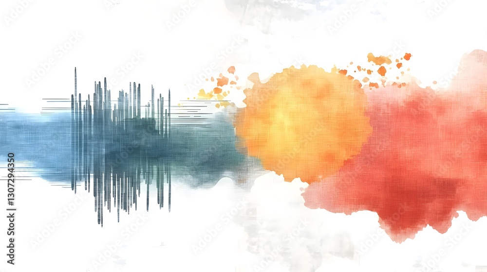 Leinwandbilder captivating abstract watercolor and grunge expression with textured brushstrokes a stunning fusion o