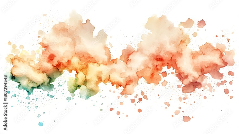 Aufkleber expressive and dynamic abstract grunge painting showcasing rich watercolor textures rough paper effe
