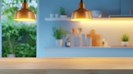 Modern Kitchen with Stylish Pendant Lighting Fixtures