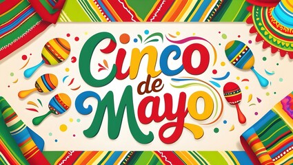 Cinco de mayo flat design background with text




