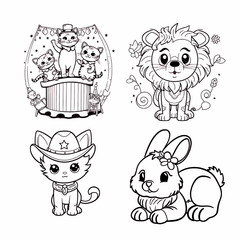 Obraz premium Black and White, Find the correct shadow, education game. Kids Summer