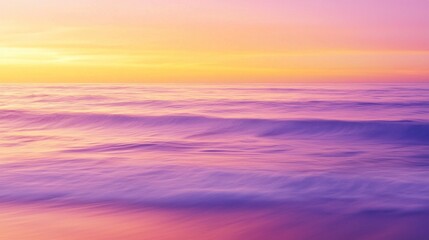 Obraz premium A beautiful vibrant ocean horizon is viewed during sunset or sunrise
