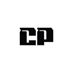 CP monogram logo design letter text name symbol monochrome logotype alphabet character simple logo