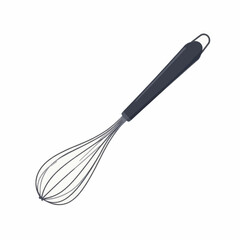 Whisk with Gray Handle on White