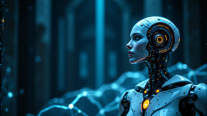 Futuristic Robot Design in a Sci-Fi Setting