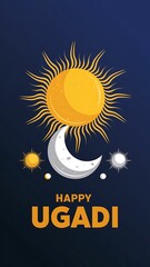 Fototapeta premium Ugadi, Poster, banner, post, story 