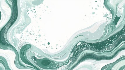 Obraz premium Summer seafoam abstract illustrations copy space digital art coastal vibes aesthetic fluid design