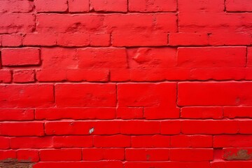 Vibrant Red Brick Wall Texture Background Image