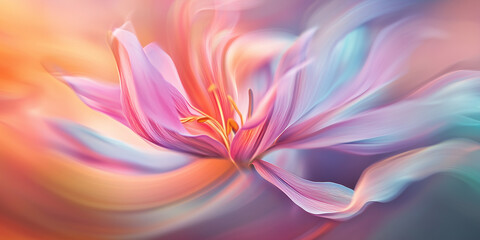 Colorful, pastel, soft, dreamy, ethereal, and beautiful floral background ample copy space for text, for cosmetics, spa, perfume, beauty salon, florist shop, invitation, gift cards