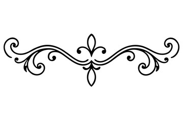 "Victorian Baroque Scroll Vector Design for Luxury Crafts and Decorations"

