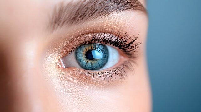 Holographic eye chart displaying dynamic vision test patterns showcasing the power of AI driven optical enhancements in a futuristic sci fi inspired setting with a vibrant tetradic color scheme