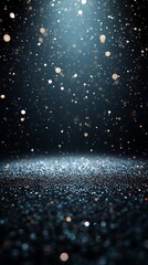 Fototapeta premium Glittering Dark Stage Background