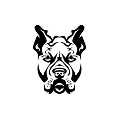 Dog Head Sketch. Dog Face. Dog icon. Dog head vector illustration.