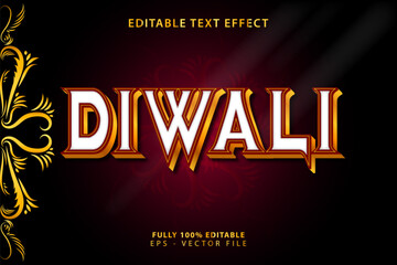 Diwali Festival Editable Text Effect &ndash; Gold Luxury Typography