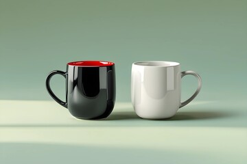 BLACK AND WHITE CUP