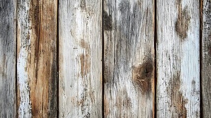 Naklejka premium Vertical wooden planks show distressed weathered textures and coloration
